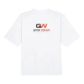 Abbigliamento da palestra, modello ampio a maniche corte, bianco 620941TIVD59000