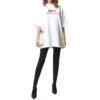 Abbigliamento da palestra, modello ampio a maniche corte, bianco 620941TIVD59000
