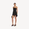 Abito babydoll con spalline da donna in nero Abito babydoll con spalline da donna in nero