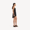 Abito babydoll con spalline da donna in nero Abito babydoll con spalline da donna in nero