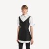 Abito-camicia ibrido da donna in nero Abito-camicia ibrido da donna in nero