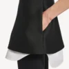 Abito-camicia ibrido da donna in nero Abito-camicia ibrido da donna in nero