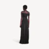 Abito da donna a maniche lunghe con stampa tie-dye estrema, colore nero Abito da donna a maniche lunghe con stampa tie-dye estrema, colore nero