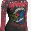 Abito da donna a maniche lunghe con stampa tie-dye estrema, colore nero Abito da donna a maniche lunghe con stampa tie-dye estrema, colore nero