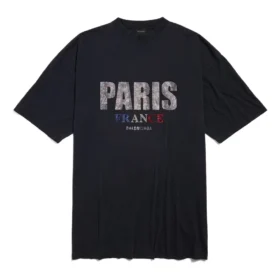 Abito T-shirt Paris Strass “Nero” 777750TRVL71000