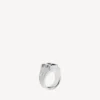 Anello con sigillo Melrose in argento anticato