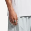 Anello con sigillo Melrose in argento anticato