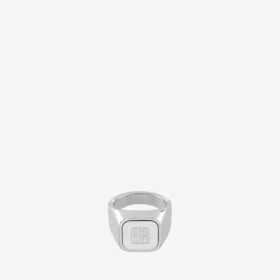 Anello con sigillo Nano in argento lucido
