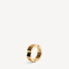 Anello da donna con mini maglie “nano” in oro lucido