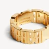 Anello da donna con mini maglie “nano” in oro lucido