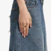 Anello da donna con mini maglie “nano” in oro lucido