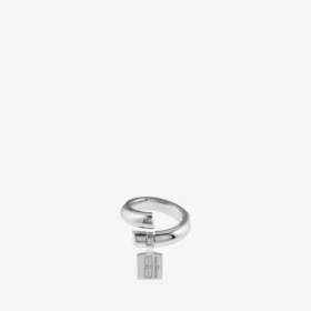 Anello da donna Saint-Germain con targhetta in argento lucido