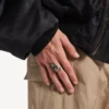 Anello Neverlost da uomo in argento anticato