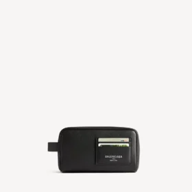 Astuccio da toilette da uomo nero