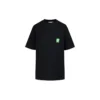 B Maglietta a maniche corte nera con stampa del logo “Alphabet” in stile ecologico 594599THV631000