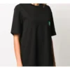 B Maglietta a maniche corte nera con stampa del logo “Alphabet” in stile ecologico 594599THV631000