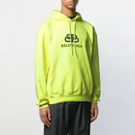 Balenciaga BB da uomo con stampa sul retro, giallo 583215TFV617050