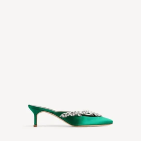 Balenciaga da donna | Sabot Manolo Blahnik in verde erba