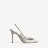 Balenciaga da donna | Slingback Manolo Blahnik in piuma grigia