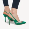Balenciaga da donna | Slingback Manolo Blahnik in verde erba Balenciaga da donna | Slingback Manolo Blahnik in verde erba
