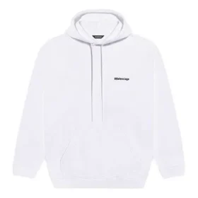 Balenciaga da uomo con cappuccio, casual, puro cotone, bianco 570811TJV859040 Balenciaga da uomo con cappuccio, casual, puro cotone, bianco 570811TJV859040