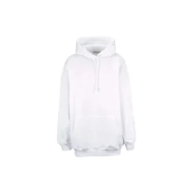 Balenciaga da uomo con cappuccio e stampa “Back Alphabet”, maniche lunghe, bianco 556113TAV379000