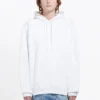 Balenciaga da uomo con cappuccio e stampa “Back Alphabet”, maniche lunghe, bianco 556113TAV379000