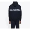 Balenciaga da uomo con grande logo stampato sul retro, nero 556143TAV371000