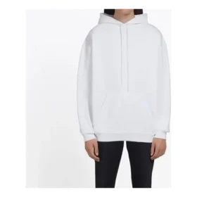 Balenciaga da uomo con grande logo sul retro, stampa a tinta unita, bianco 508184TYK549000