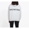 Balenciaga da uomo con grande logo sul retro, stampa a tinta unita, bianco 508184TYK549000