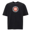 Balenciaga da uomo con logo alfabetico circolare BB, maniche corte, nero 641614TJV761000
