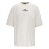 Balenciaga da uomo con logo alfabetico, maniche corte, grigio e bianco 641614TJVA99054