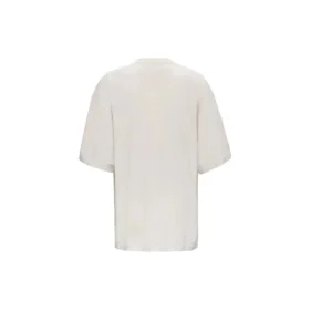 Balenciaga da uomo con logo alfabetico, maniche corte, grigio e bianco 641614TJVA99054
