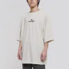 Balenciaga da uomo con logo alfabetico, maniche corte, grigio e bianco 641614TJVA99054