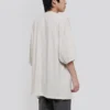 Balenciaga da uomo con logo alfabetico, maniche corte, grigio e bianco 641614TJVA99054
