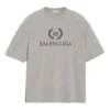 Balenciaga da uomo con logo BB stampato, maniche corte, grigio 544271TCV251300