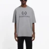 Balenciaga da uomo con logo BB stampato, maniche corte, grigio 544271TCV251300