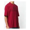 Balenciaga da uomo con logo, collo rotondo e maniche corte, rosso 556148TDV516064