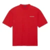 Balenciaga da uomo con logo grande, stile retrò, maniche corte, rosso 612966TIVG56540