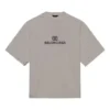 Balenciaga da uomo con logo Mosaic BB Alphabet, maniche corte, grigio, effetto consumato, 651795TKVF58174