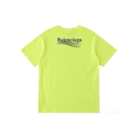 Balenciaga da uomo con logo piccolo, giacca a maniche corte con collo rotondo, giallo 620967TJVF77110