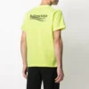 Balenciaga da uomo con logo piccolo, giacca a maniche corte con collo rotondo, giallo 620967TJVF77110