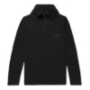 Balenciaga da uomo con logo ricamato, mezza cerniera e collo alto, nero 486144TWK521000