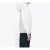 Balenciaga da uomo con logo simbolico sul petto, stile creativo, retrò, bianco 570811TIV519040
