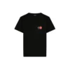Balenciaga da uomo con logo stampato sul petto, girocollo, maniche corte, nero 620967TIV791000