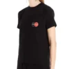 Balenciaga da uomo con logo stampato sul petto, girocollo, maniche corte, nero 620967TIV791000