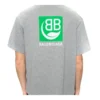 Balenciaga da uomo con logo stampato sul petto, maniche corte, grigio 594579THV631300