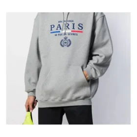 Balenciaga da uomo con logo sul petto, grigio, 570811TGV681300