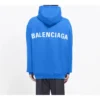 Balenciaga da uomo con logo sul retro e stampa alfabetica, blu 570811THV798077