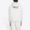 Balenciaga da uomo con motivo alfabetico “Political Campaign” ricamato, bianco 600583TKVI99084